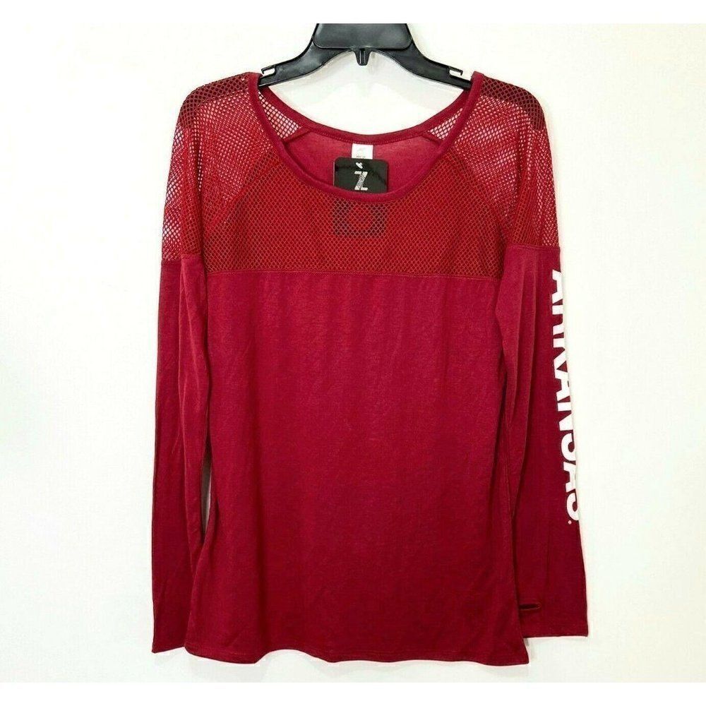 Arkansas Razorback -‎ M Womens Mesh Long sleeves  T-shirt Zoozatz